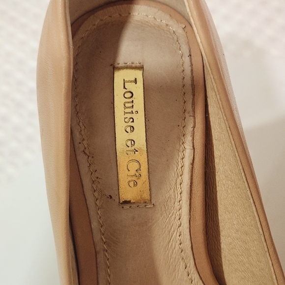 LOUISE et Cie Womens Pinkish Cream Low Stiletto Heels Size 4M - Picture 7 of 9